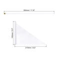 thumbnail image 2 of Unique Bargains White Flag Stick, Hand Held Small Mini DIY Flag 8.2x5.5 Inch Triangle Pack of 40, 2 of 5