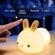 thumbnail image 5 of Luz de noche de conejo, luz de noche para bebés, luz de noche recargable para niños, luz de noche LED táctil Lapme, lámpara USB Miffy, luz de noche portátil de silicona para niñas, niños y adultos, re, 5 of 5