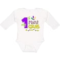 thumbnail image 3 of Inktastic My 1st Mardi Gras with Dots Boys or Girls Long Sleeve Baby Bodysuit, 3 of 5