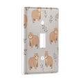 thumbnail image 2 of Yayeee Toggle Light Switch Wall Plate 1-Gang 4.5"x2.7" Home Decorative Outlet Cover, Cartoon Bear, 2 of 7