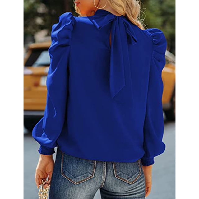 Blusa de manga larga Mujer Puff Tops Camisa Moda Elegante ANGGREK Otros