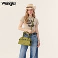thumbnail image 4 of Wrangler Suede Handbag for Women Small Satchel Crossbody Bag Western Purse, Green, 4 of 9