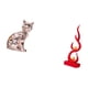 thumbnail image 5 of Estatua de gato, figura decorativa, escultura animal, adorno artístico para chimenea, figura abstracta de llama de resina, adorno de escritorio, regal, 5 of 8