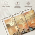 thumbnail image 6 of Elephant Stock Postcard World Map Wall Art - Horizontal Multi Panel Canvas - Living Room Wall Decor - Hobbies And Lifestyle Multi Panel - Beige And Orange Decor - 33" x 20", 6 of 8