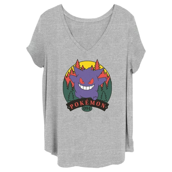 Women's Pokemon Icon Gengar 094 Graphic T-Shirt