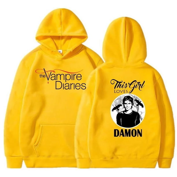 Sudaderas con capucha The Vampire Diaries para mujer, Sudadera con capucha con personalidad a la moda, Jersey informal holgado de manga larga para exteriores