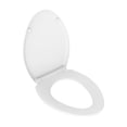 Mainstays Elongated Plastic Toilet Seat with Soft Close and Easy off in