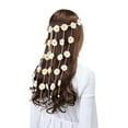 thumbnail image 3 of Vorkoi Sunflower Hippie Headband Floral Crown Summer Sunflower Hair Accessories for 70 s Bohemian Costumes Style, 3 of 7