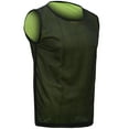 thumbnail image 3 of Athllete Set of 6 Reversible Jerseys Pinnies Training Vest Scrimmage Practice Jersey (Neon Yellow/Black, Medium), 3 of 5