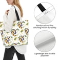 thumbnail image 3 of Pofeuu Snake And Moon Print Reusable Grocery Bags - Washable, Foldable, Packable Tote, Large Handles, Heavy Duty, Zippered Top Pouch, 3 of 8
