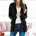 thumbnail image 3 of Hauaitttt Sweaters Womens Open Sleeve Knit Boho Long Patchwork Coat Cardigan Pockets Front Sweater We Last Eight Days Sweater Fuzzy Coat plus Size Lined Jackets for Women Women Long Cardigan Sweaters, 3 of 4