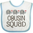 thumbnail image 3 of Inktastic Cousin Squad Elephant Boys or Girls Baby Bib, 3 of 4