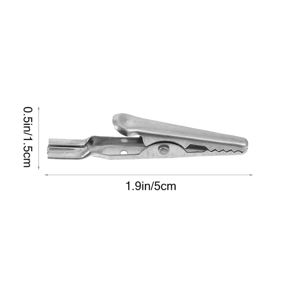 Toyvian 10pcs Alligator Clips Multimeter Silver for Testing Purposes