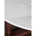 thumbnail image 6 of Laguna 36 Inch Round authentic marble and solid wood coffee table, 6 of 7