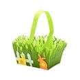 thumbnail image 4 of GUOOL Panier de Pâques avec Poignée de Transport pour Enfants Motif Mignon Lapin de Pâques Orange, 4 of 9