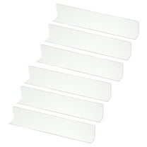 Uxcell 6 Pack Shelf Dividers for Closet Organization, 13.8x1.57x2.4" Acrylic Closets Separator Kitchen Cabinet Shelves Under Bed Blocker for Bedroom Kitchen Office, Clear
