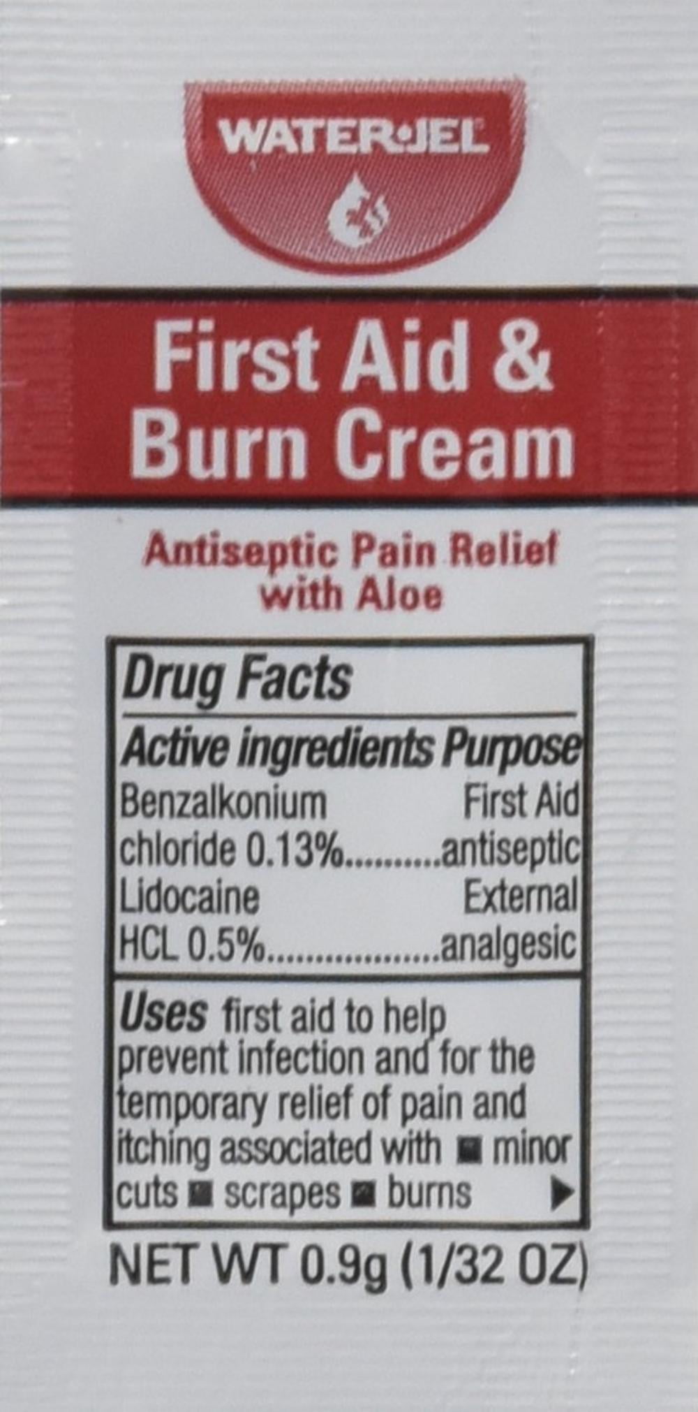 First Aid Cream 25 Unit Dose Packets/box, USA By Water Jel Walmart