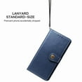 thumbnail image 2 of Wallet Case for Samsung A51 4G Magnetic Clasp Folio Kickstand Premium Leather Case with Hand Strap, [RFID Blocking] Credit Card Slots Shockproof TPU Inner Cover for Samsung Galaxy A51 4G, Blue, 2 of 11
