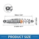 thumbnail image 4 of Motorcycle Rear Suspension Shock Durable Adjusting 250mm for 50cc 70cc 90cc 125c Most Motorcycles ATV Mopeds Metal Chrome Silver Tone 1 Pair, 4 of 6