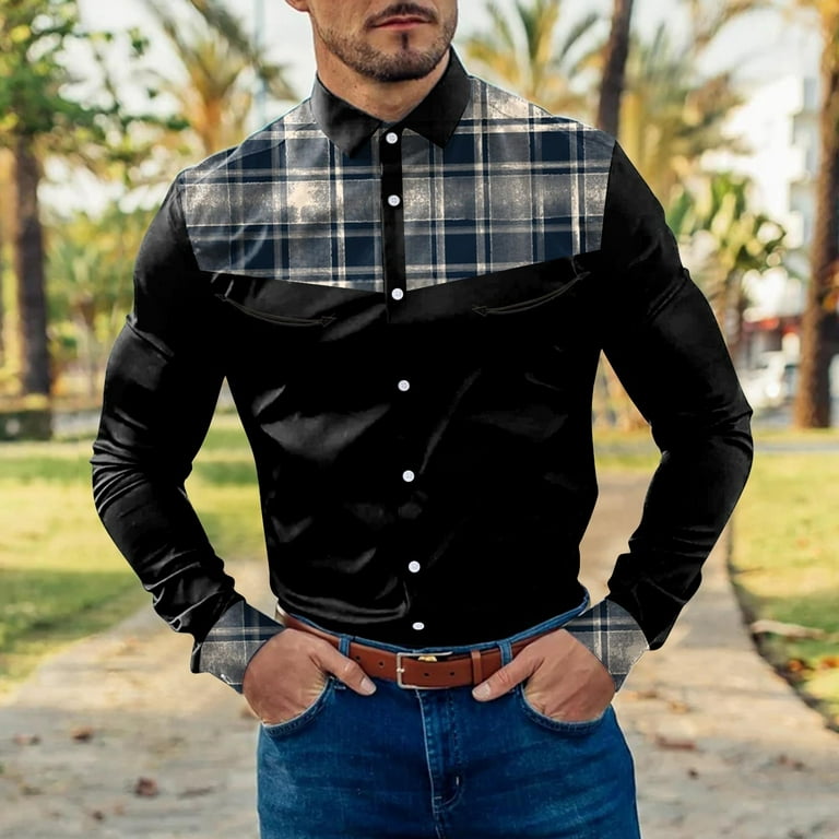 Entyinea Shirts for Men Long Sleeve Work Shirt with Temp Control Cooling  Black 3XL