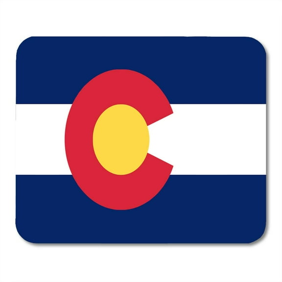 SIDONKU Mountain Flag of Colorado in United States Boulder Denver Symbol Mousepad Mouse Pad Mouse Mat 9x10 inch