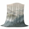 thumbnail image 6 of Mountains Blanket Soft Cozy Warm Throw Blanket for Couch, Plush Fuzzy Flannel Fleece Blankets for Sofa, Farmhouse Forest Nature Trees Landscape Bed Blankets Lightweight Gifts for Women, 50"x80", 6 of 9