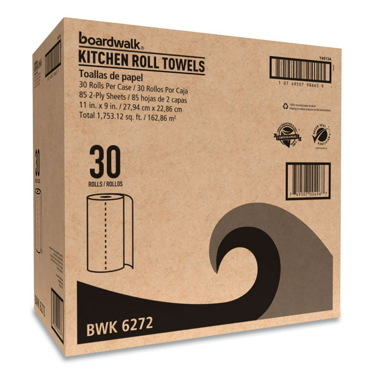 Kitchen Roll Towel, 2-Ply, 11 x 9, White, 85 Sheets/Roll, 30 Rolls/Carton Kitchen Roll Towel, 2-Ply, 11 x 9, White, 85 Sheets/Roll, 30 Rolls/Carton