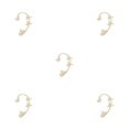 thumbnail image 3 of Qarigey Elegantes aretes de plata para mujer: exquisitos y atemporales, con clase, con estilo de estrella, sin orificios para los oídos, Type2 NO2, 3 of 6