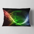 thumbnail image 2 of Designart Fractal 3D Colorful Tunnel - Contemporary Throw Pillow - 12x20, 2 of 5