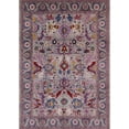 thumbnail image 1 of Ahgly Company Machine Washable Indoor Rectangle Industrial Modern Velvet Maroon Purple Area Rugs, 7' x 10', 1 of 7