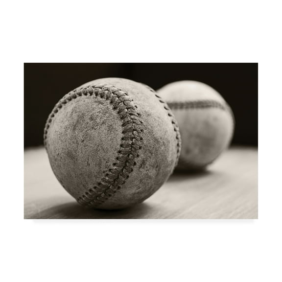 Trademark Fine Art 'Old Baseballs' Canvas Art by Edward M. Fieldin