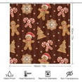 thumbnail image 2 of 4PCS Shower Curtain with Bathroom Sets and Rugs Christmas Candy Cane Decor Shower Curtain Sets with Non-Slip Rug Toilet Lid Cover U-Shaped Mat with Hooks Xmas Red 72"x72", 2 of 8