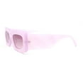 thumbnail image 3 of Womens Dimensional Stripe Bevel Thick Rectangle Mod Fashion Sunglasses Pink - Purple, 3 of 4