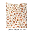 thumbnail image 3 of Luoshdecor Fall Pumpkin Plush Blanket, Thanksgiving Decorations Farmhouse Style for Harvest Party,Seasonal Gift and Home Decor 59x51 Inch, 3 of 7