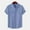 Blue, variant on Bowling Shirts for Men Casual Short Sleeve Hawaiian Shirt Summer Loose Solid Color Button Up Shirt with Pockets