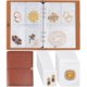 thumbnail image 1 of Organizador de joyas, libro de almacenamiento de joyas con bolsillos, álbum de viaje plegable para aretes, folleto de soporte de accesorios de cuero de PU para pulseras, collares y anillos (64 rejil, 1 of 5