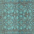 thumbnail image 1 of Ahgly Company Indoor Square Abstract Light Blue Modern Area Rugs, 5' Square, 1 of 4