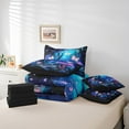 thumbnail image 4 of Erosebridal Neon Mushroom Bedding Full Comforter Set, Jungle Plant Down Comforter, Magical Butterfly Decor, Reversible, 4 of 5