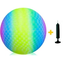 Rainbow Kickball for Kids Playground Balls 9" Kick Balls for Outside, Multicolor