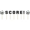 Club Pack of 12 Soccer "Score!" Cupcake Party Picks 2.5"