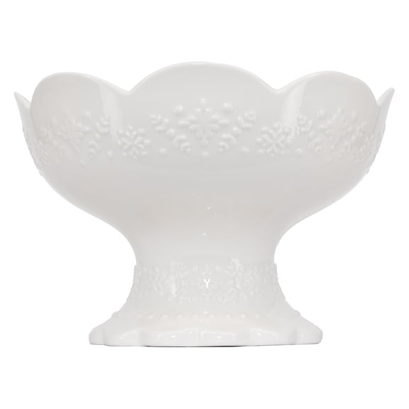My Texas House Footed Bowl, 10 inches, White, Christmas