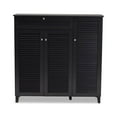 thumbnail image 4 of Baxton Studio Coolidge Modern and Contemporary Dark Grey Finished 11-Shelf Wood Shoe Storage Cabinet with Drawer, 4 of 7