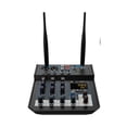 thumbnail image 1 of 4 Channel dj Mixer Console with Bluetooth Mixer UHF Wireless Microphone for Home Stage Studio, 1 of 6