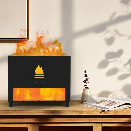 

Fireplace Simulation Flame Kitchen Gadget Oil Diffuser Home and kitchen products 200ml Cool Mist Humidifier Diffuser Essential Oil Humidifier Diffuser Desktop Bedroom Humidifier Night