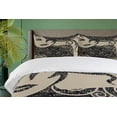 thumbnail image 4 of Ambesonne Modern Duvet Cover Sets, Woman with Cool Posing, 2-King, Dark Taupe and Tan, 4 of 6