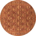 thumbnail image 1 of Ahgly Company Indoor Round Oriental Orange Industrial Area Rugs, 8' Round, 1 of 4