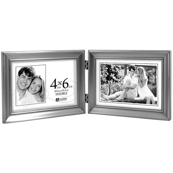 CONCOURSE pewter double hinged 6x4 landscape frame by Malden - 4x6