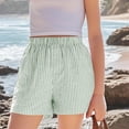 thumbnail image 2 of fatyb Boys Girls Plaid Shorts Elastic Waist Summer Lounge Shorts Pull on Kids Wide Leg Casual Shorts, 2 of 7