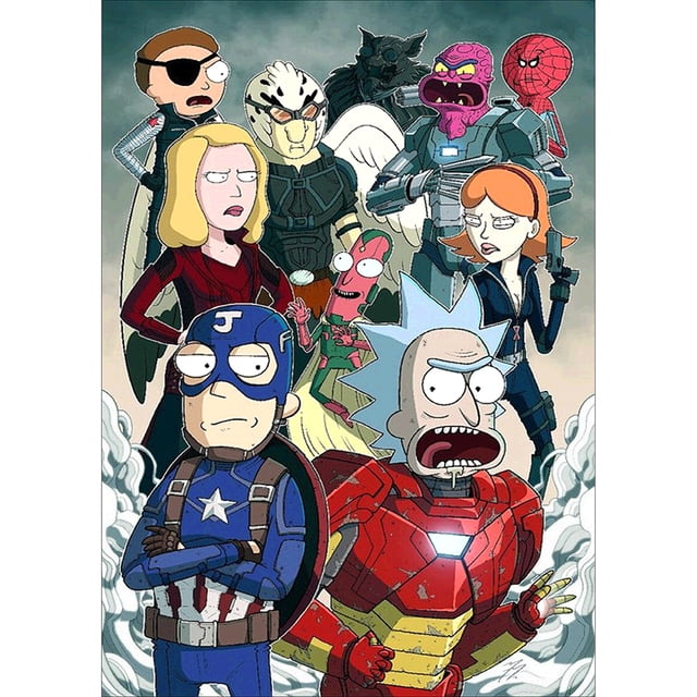 Drill Diamond Painting (DB1438) 5D DIY Full Rick and Morty Kits de bordado (hg 577) 40x50cm FLhrweasw Nuevo
