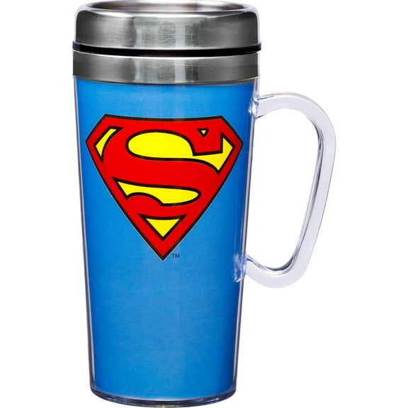 Spoontiques  Insulated Travel Mug, 15 oz, Superman
